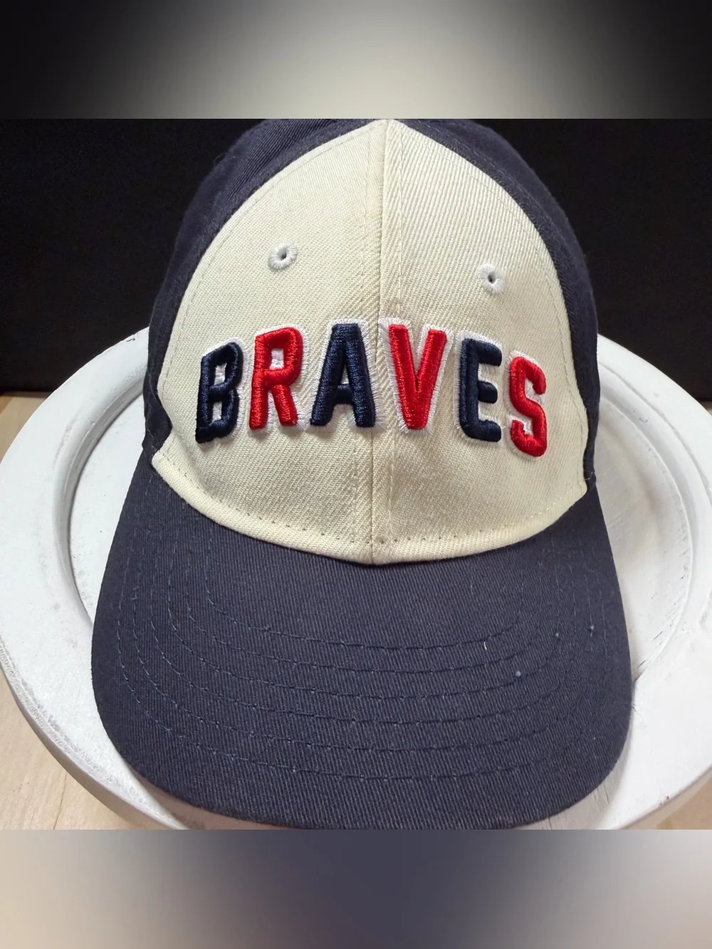 Toddler/Kids Atlanta Braves Adjustable Hat, Navy, With/Braves Letters Raised